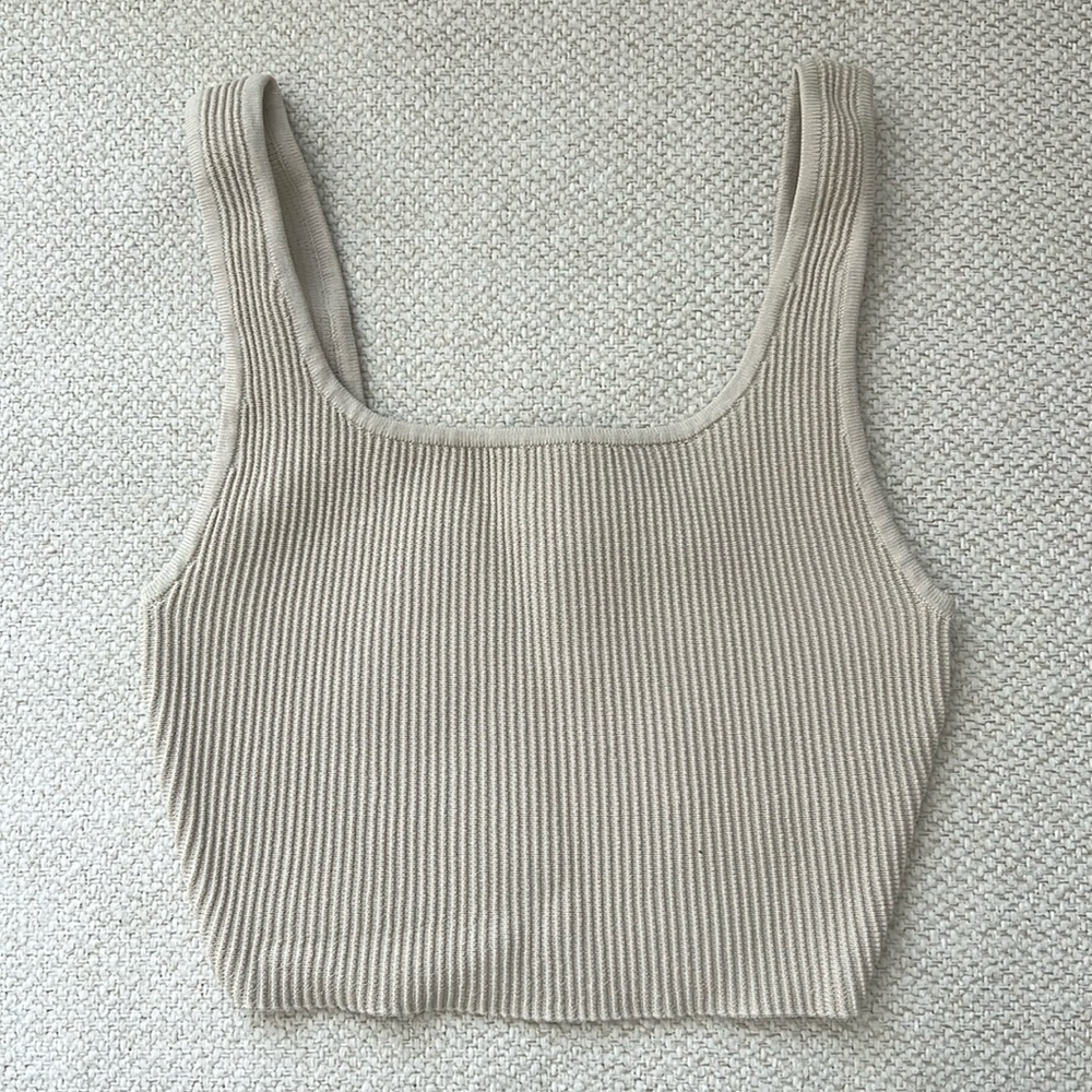 Aritzia square neck sculpt knit tank